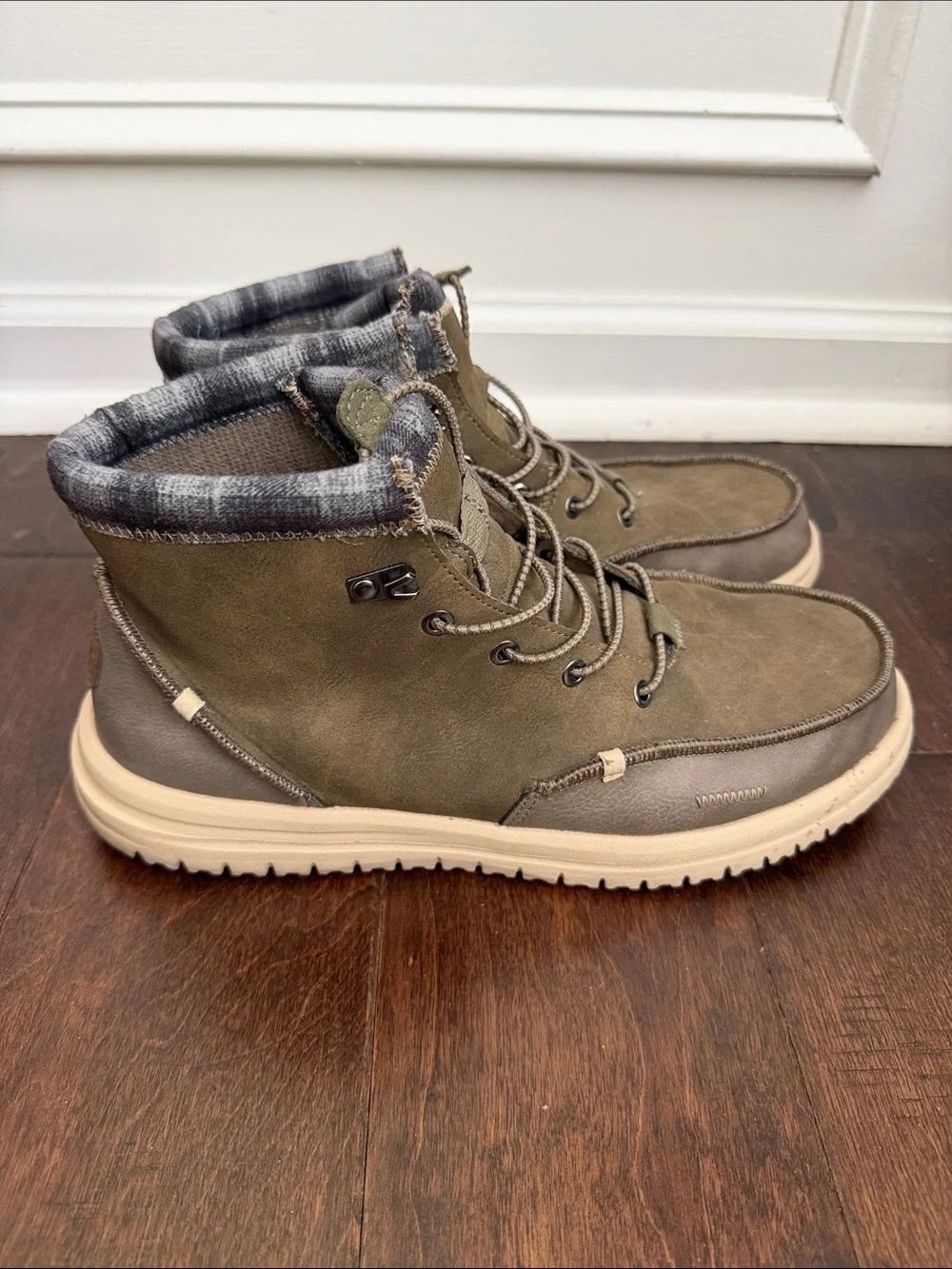 Hey Dude Bradley Classic Boots Mens 12 Tan Walnut Chukka Lightweight Comfort